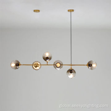 Linear Pendant Lamp Gold And Amber Glass Linear Modern Pendant Lamp Manufactory